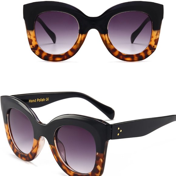 Cat Eye Frame Sunglasses Vintage Style Retro Sexy - Picture 8 of 17